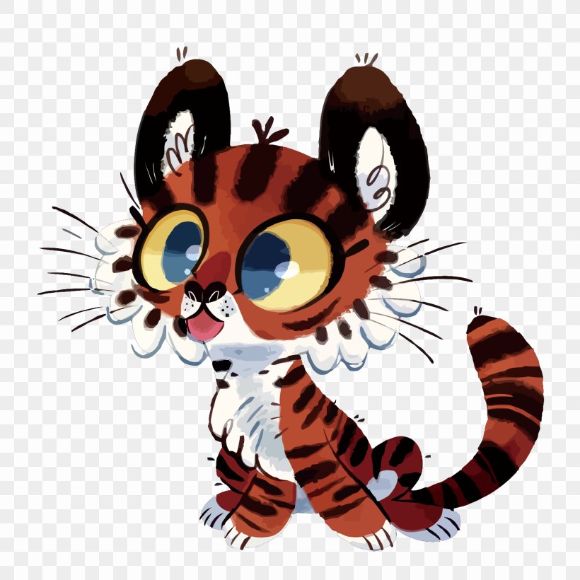 Tiger Cartoon Illustration, PNG, 1500x1500px, Tiger, Art, Artworks, Big Cats, Carnivoran Download Free