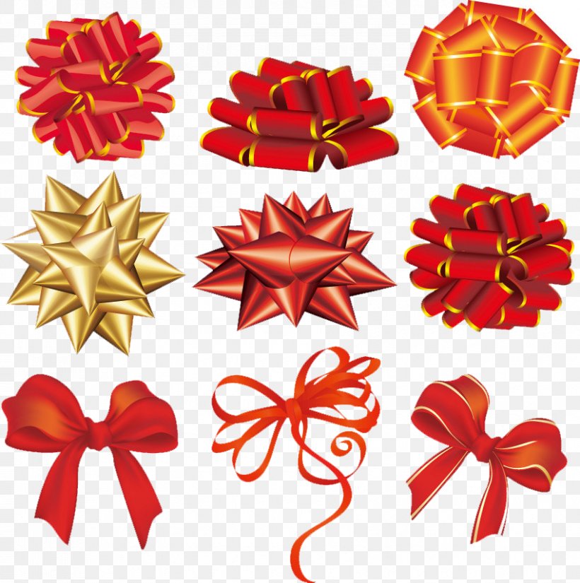 Ribbon Christmas Gift Clip Art, PNG, 850x856px, Ribbon, Christmas, Christmas Decoration, Christmas Ornament, Cut Flowers Download Free