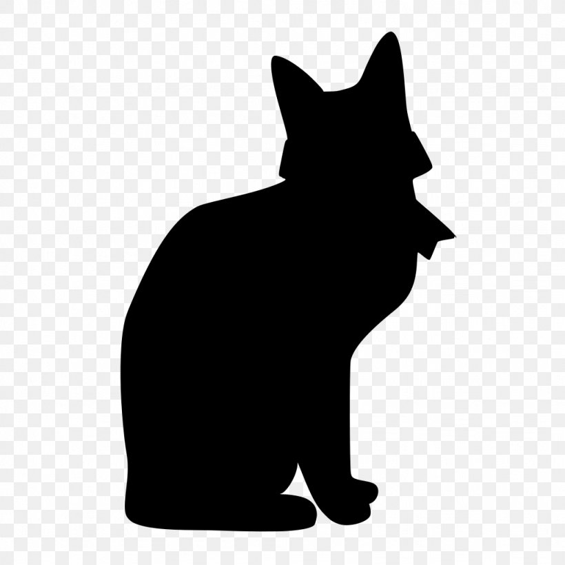 Cat Black Small To Medium-sized Cats Silhouette Black Cat, PNG, 1024x1024px, Cat, Black, Black Cat, Silhouette, Small To Mediumsized Cats Download Free