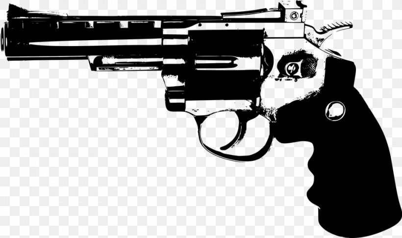 Pistol Handgun Firearm Revolver, PNG, 960x568px, Pistol, Air Gun, Black And White, Cartridge, Clip Download Free