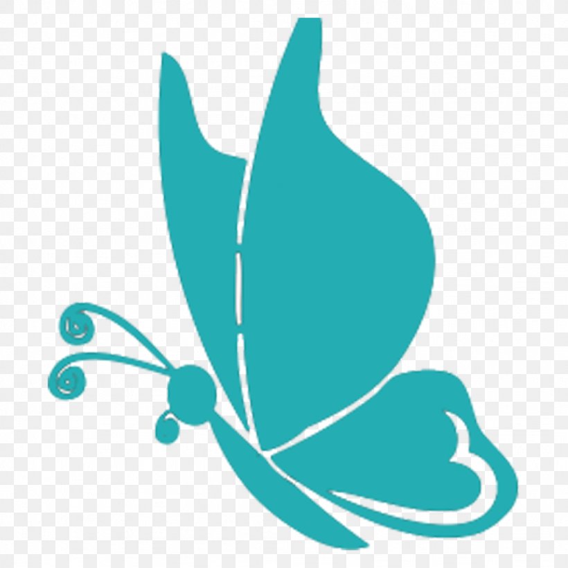 Butterfly Silhouette, PNG, 1024x1024px, Butterfly, Aqua, Cartoon, Creative Market, Leaf Download Free