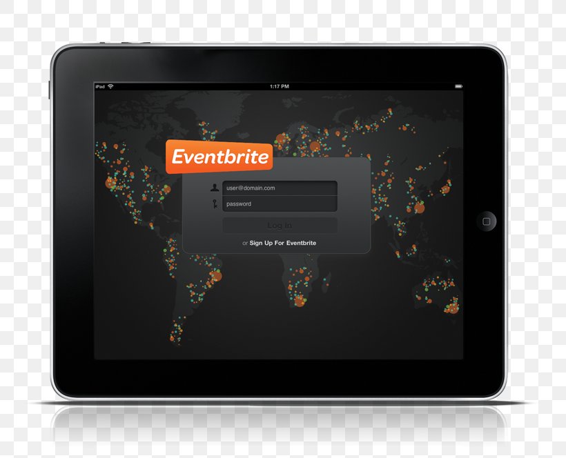 Eventbrite Login IPad, PNG, 800x664px, Eventbrite, Brand, Ebook, Electronics, Event Management Download Free
