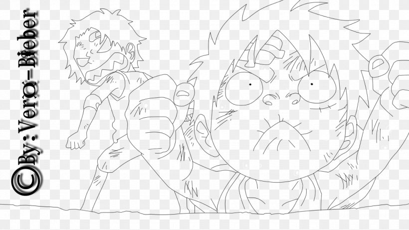 Monkey D. Luffy Portgas D. Ace Line Art Character Sketch, PNG, 1280x720px, 6 November, Monkey D Luffy, Area, Artist, Artwork Download Free
