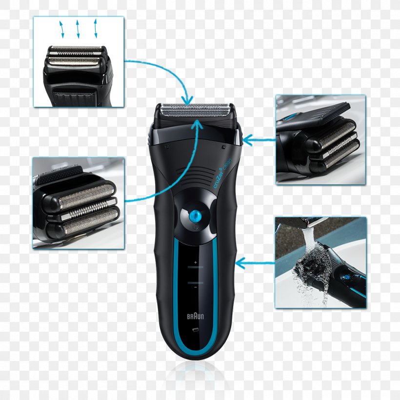 Shaving Electric Razors & Hair Trimmers Braun CruZer 5 Clean Shave Braun Cruzer5 Beard&Head Braun CruZer 6 Beard&Head, PNG, 1000x1000px, Shaving, Beard, Braun, Braun Cruzer5 Beardhead, Braun Cruzer 5 Clean Shave Download Free