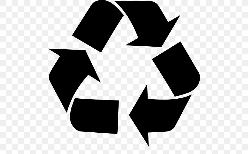 Recycling Symbol Paper Recycling Clip Art, PNG, 512x512px, Recycling Symbol, Black, Black And White, Computer Recycling, Logo Download Free