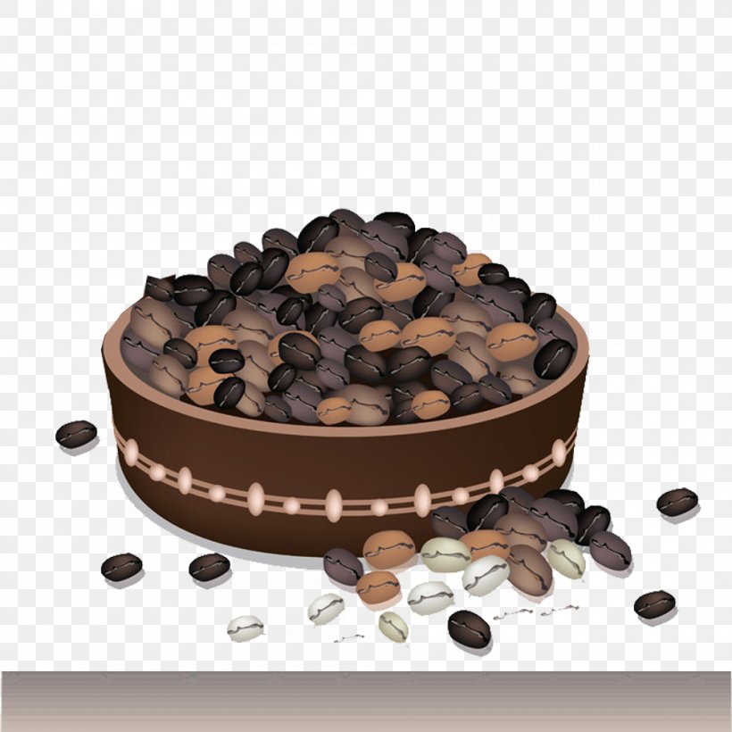 Coffee Bean Kopi Luwak Coffee Roasting, PNG, 1000x1000px, Coffee, Bean, Chocolate, Chocolate Cake, Chocolate Truffle Download Free