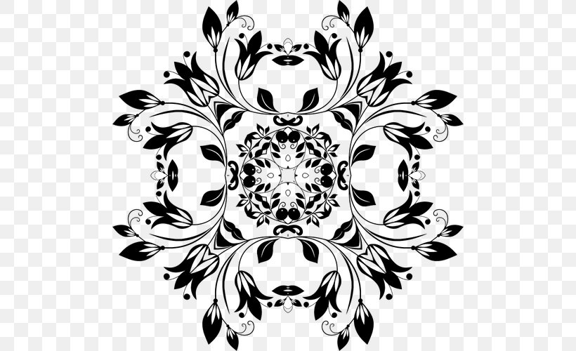 Black And White Drawing Azulejo Mandala Art, PNG, 500x500px, Black And White, Abstract Art, Art, Azulejo, Black Download Free