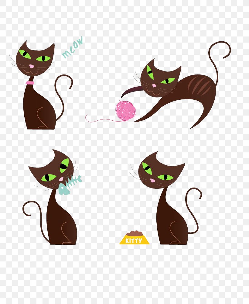 Black Cat Kitten Cartoon, PNG, 773x1000px, Cat, Art, Black Cat, Carnivoran, Cartoon Download Free