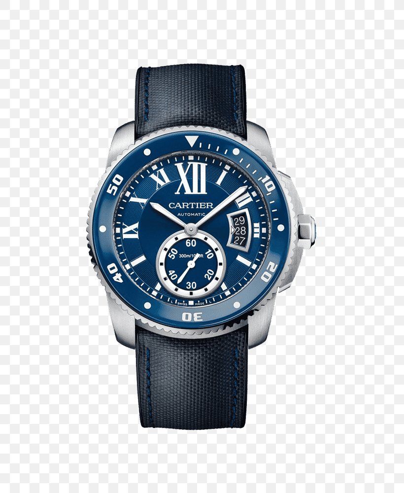 Cartier Calibre De Cartier Diver Watch Jewellery Retail, PNG, 700x1000px, Cartier, Brand, Cartier Calibre De Cartier Diver, Clock, Cobalt Blue Download Free