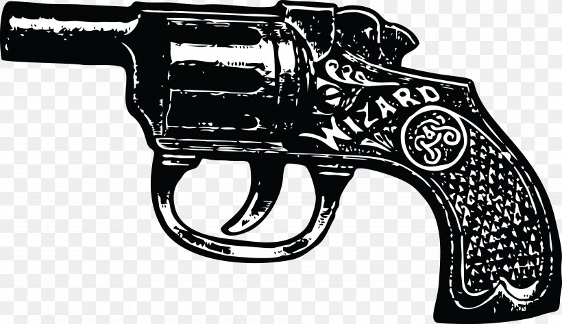 Gun Drawing Firearm Clip Art, PNG, 4000x2310px, Gun, Automatic Firearm, Black And White, Colt 45, Drawing Download Free
