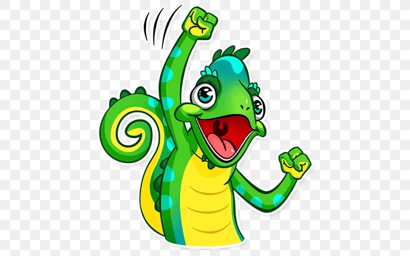 Chameleons Sticker Reptile Telegram Clip Art, PNG, 512x512px, Chameleons, Animal Figure, Area, Artwork, Cartoon Download Free