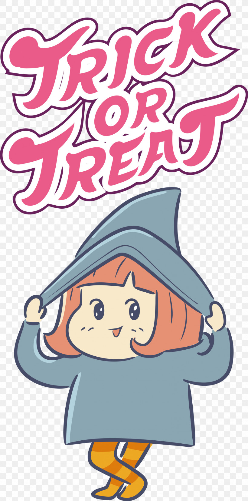 TRICK OR TREAT Happy Halloween, PNG, 1488x2999px, Trick Or Treat, Cartoon, Character, Geometry, Happiness Download Free
