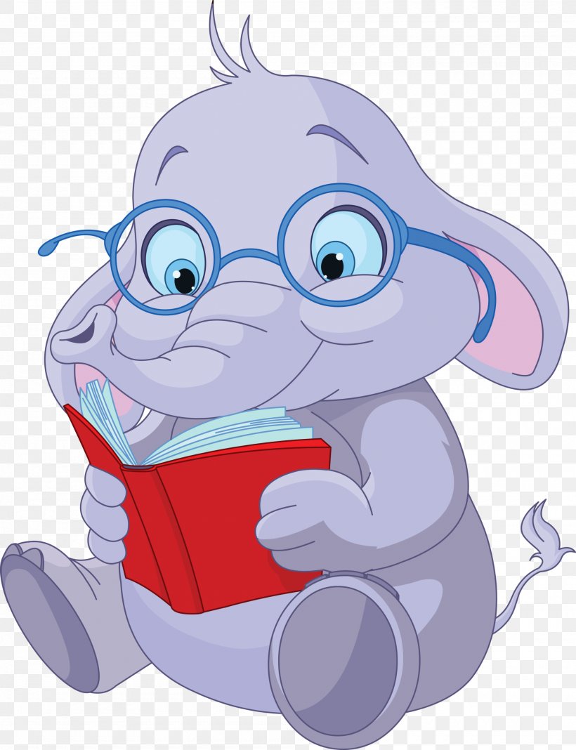 Book Elephantidae Clip Art, PNG, 2000x2606px, Book, Art, Blue, Cartoon, Cuteness Download Free