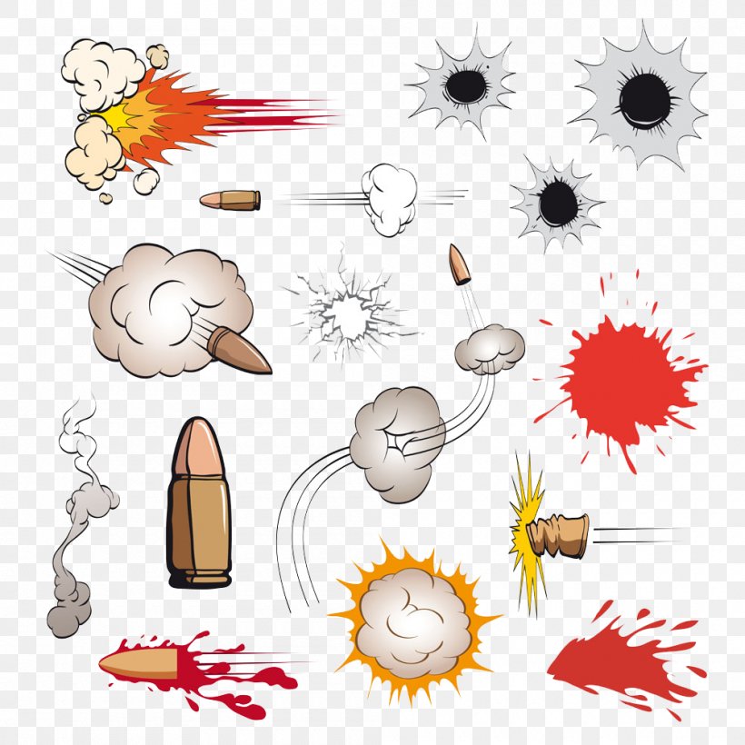Cartoon Bullet Collection, PNG, 1000x1000px, Watercolor, Cartoon, Flower, Frame, Heart Download Free