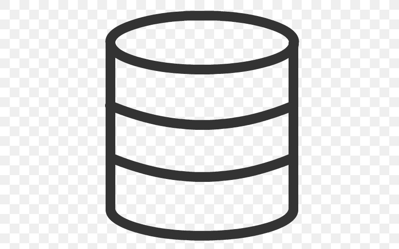 Database Symbol Icon Design, PNG, 512x512px, Database, Area, Black, Black And White, Data Download Free