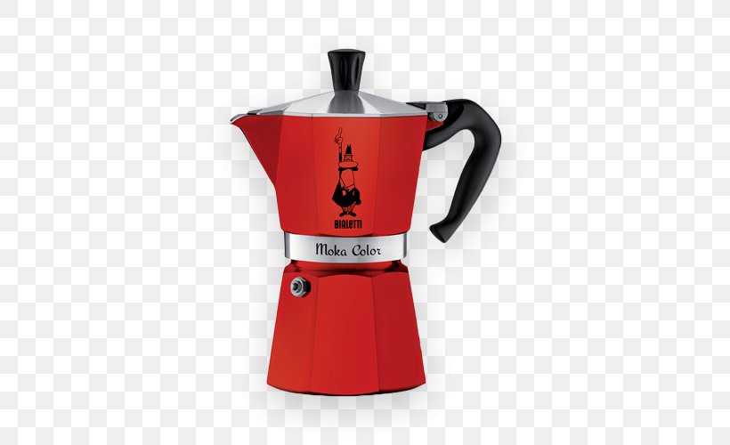 Moka Pot Espresso Coffee Italian Cuisine Cafe, PNG, 500x500px, Moka Pot, Alfonso Bialetti, Bialetti, Brewed Coffee, Cafe Download Free