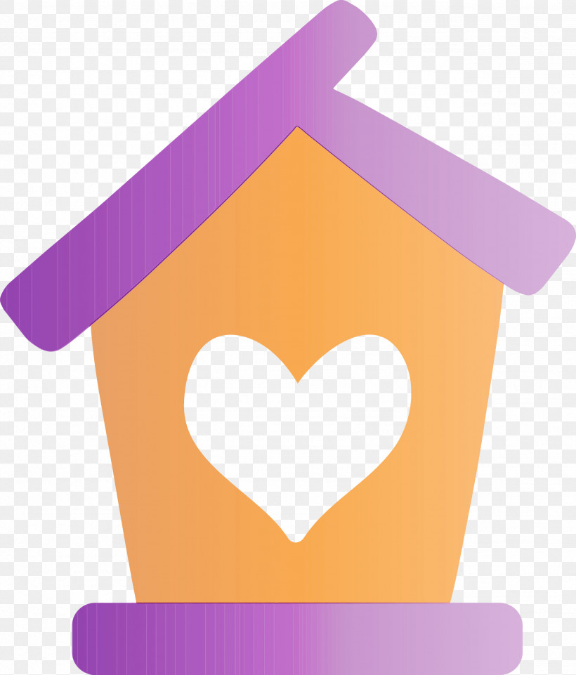 Purple Heart Font, PNG, 2558x3000px, Bird House, Heart, Paint, Purple, Watercolor Download Free