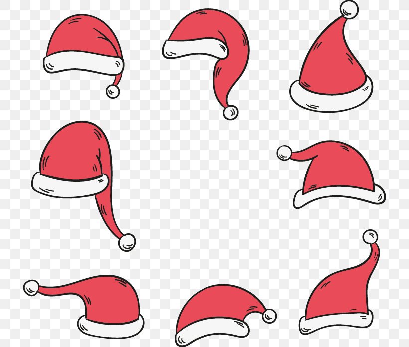 Santa Claus Christmas Hat Clip Art, PNG, 728x696px, Santa Claus, Area, Artwork, Beak, Bonnet Download Free