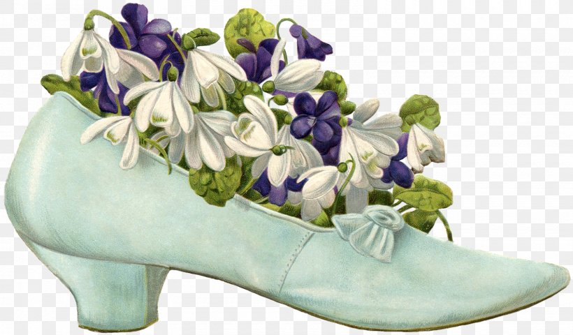 Flower Shoe Greeting & Note Cards Antique Clip Art, PNG, 1600x938px, Flower, Advertising, Antique, Boot, Button Download Free