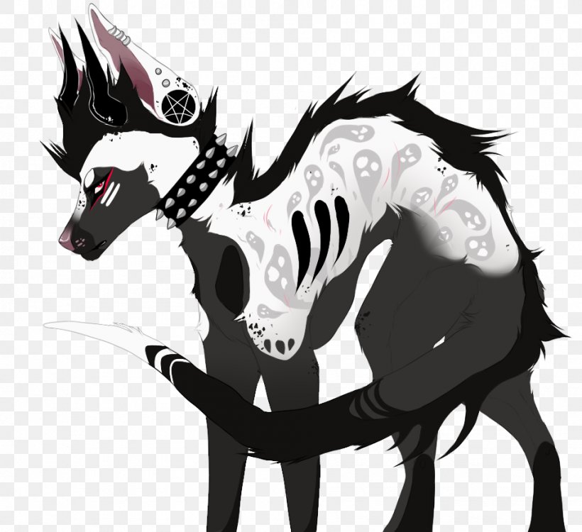 Horse Demon Pack Animal Illustration Cartoon, PNG, 950x870px, Horse, Art, Black And White, Carnivoran, Carnivores Download Free