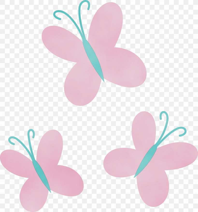 Pink Butterfly Moths And Butterflies Pollinator Petal, PNG, 1818x1941px, Watercolor, Butterfly, Moths And Butterflies, Paint, Petal Download Free