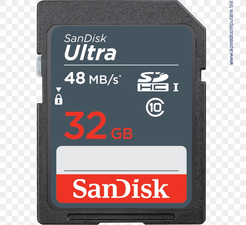 SDHC SanDisk Ultra Memory Card Secure Digital Flash Memory Cards, PNG, 750x750px, Sdhc, Computer Data Storage, Electronic Device, Electronics, Electronics Accessory Download Free