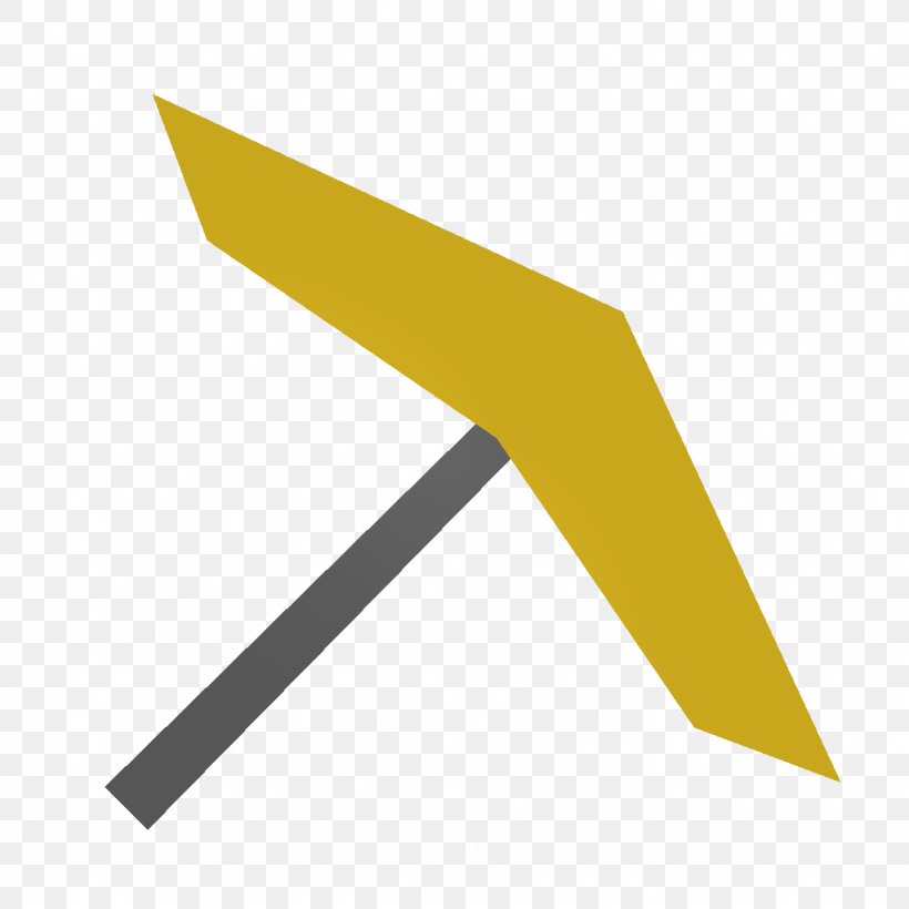 Unturned Triangle Umbrella, PNG, 1024x1024px, Unturned, Triangle, Umbrella, Wing, Yellow Download Free