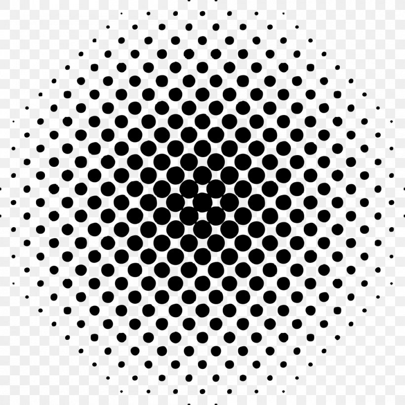 Halftone Prepress, PNG, 1000x1000px, Halftone, Area, Black, Black And White, Inkscape Download Free