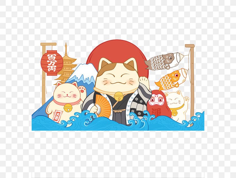 Maneki-neko Taobao Wallpaper, PNG, 600x620px, Cat, Area, Art, Cartoon, Clip Art Download Free