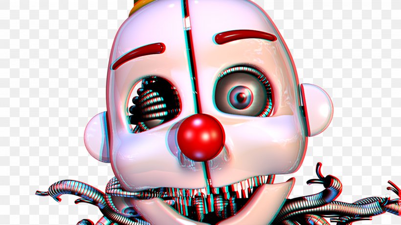 Five Nights At Freddy's: Sister Location Five Nights At Freddy's 2 Jump Scare Animatronics, PNG, 4000x2250px, Jump Scare, Animatronics, Clown, Endoskeleton, Face Download Free