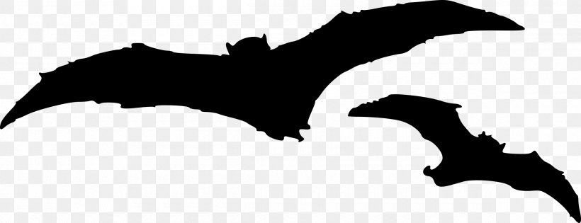 Bat Clip Art, PNG, 2400x922px, Bat, Beak, Black And White, Fauna, Fictional Character Download Free