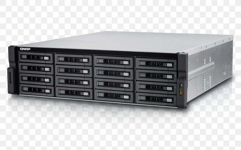 QNAP TVS-EC1680U-SAS-RP 16-Bay Diskless NAS Server, PNG, 3000x1875px, 19inch Rack, Network Storage Systems, Computer Component, Computer Servers, Data Storage Download Free