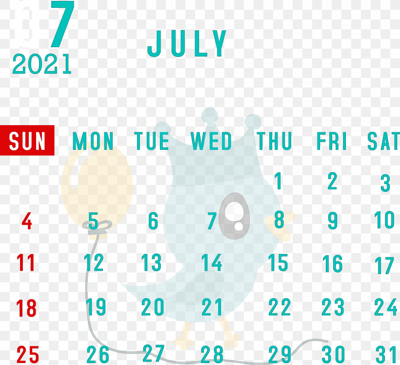 July 2021 Calendar July Calendar 2021 Calendar, PNG, 3000x2744px, 2021 Calendar, July Calendar, Aqua M, Calendar System, Diagram Download Free