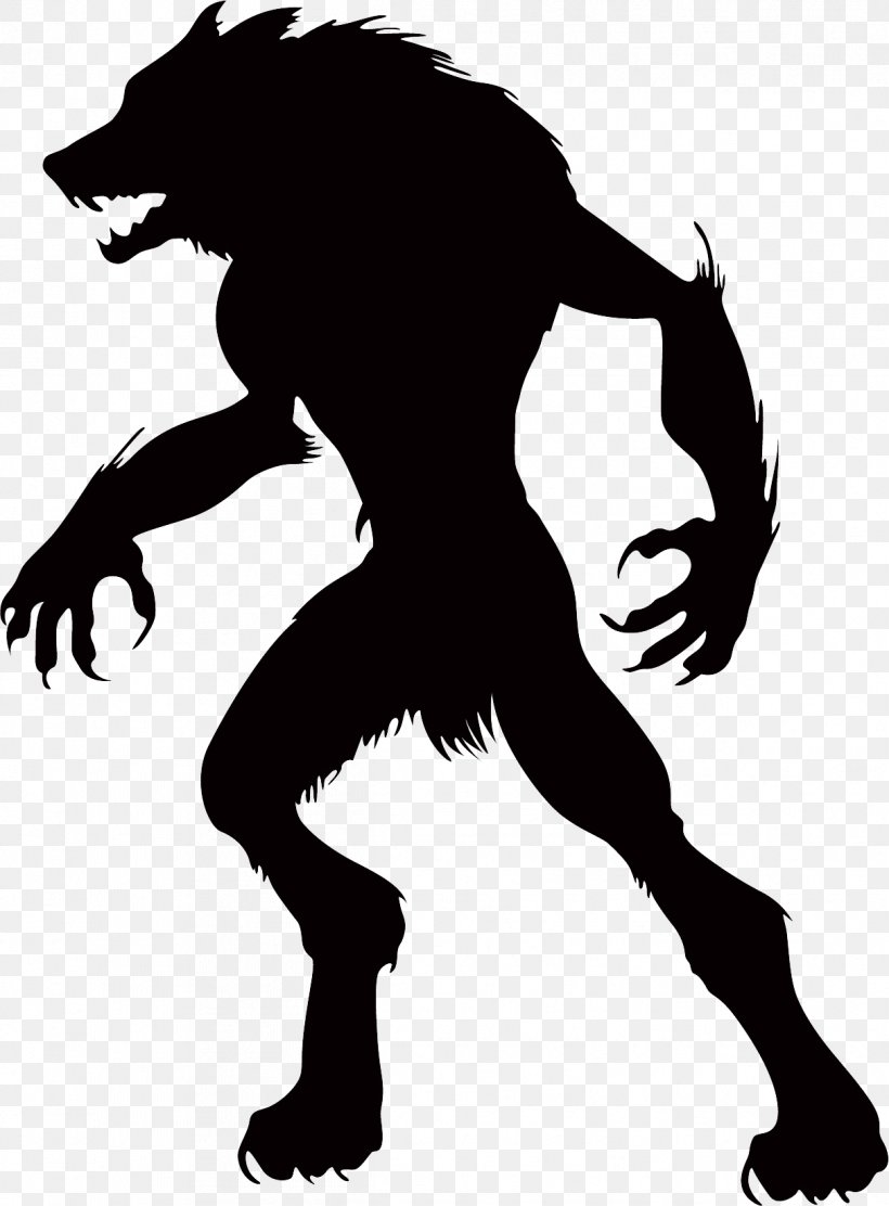 Werewolf Vector Graphics Wall Decal Illustration, PNG, 1213x1645px, Wolf, Art, Black And White, Carnivoran, Drawing Download Free
