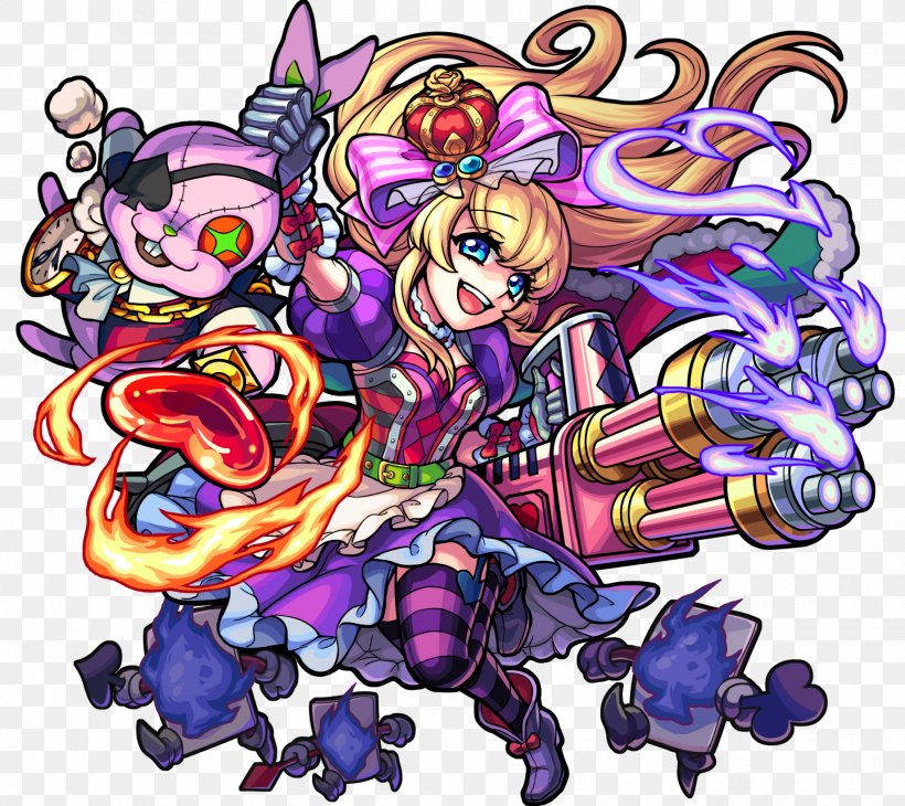 Monster Strike Alice Queen Of Hearts Lucifer Ibaraki-dōji, PNG, 1840x1640px, Monster Strike, Alice, Art, Fictional Character, Friendship Download Free