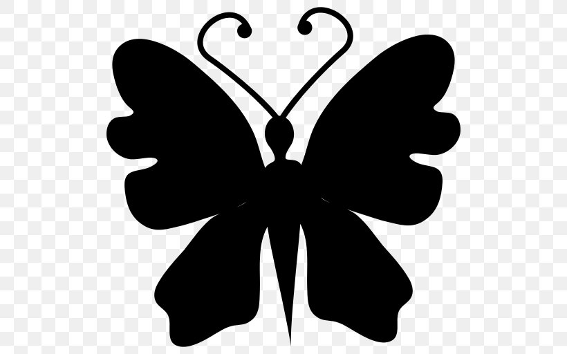 Butterfly Outline Insect, PNG, 512x512px, Insect, Bee, Black Swallowtail, Blackandwhite, Brushfooted Butterflies Download Free