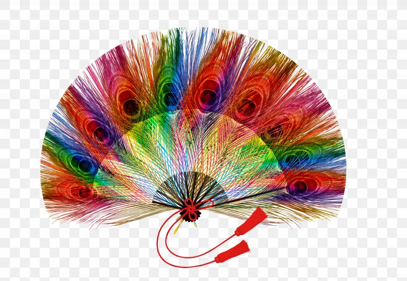 Peafowl Feather Hand Fan, PNG, 2988x2067px, Peafowl, Decorative Fan, Feather, Hand Fan, Poster Download Free