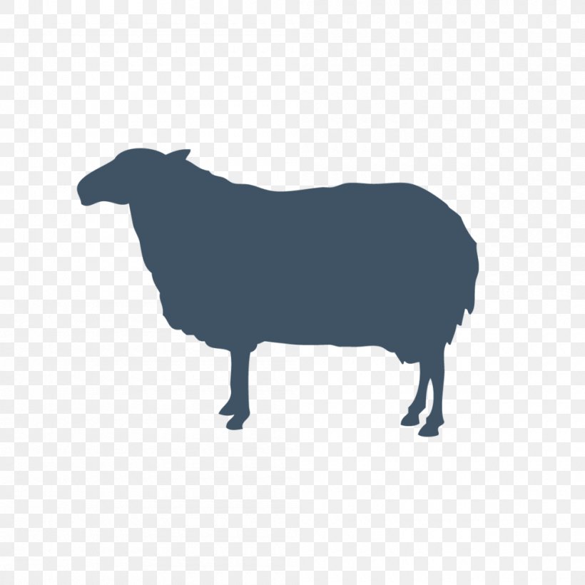 Sheep Vector Graphics Goat Silhouette Royalty-free, PNG, 1000x1000px, Sheep, Black And White, Cattle Like Mammal, Cow Goat Family, Fauna Download Free