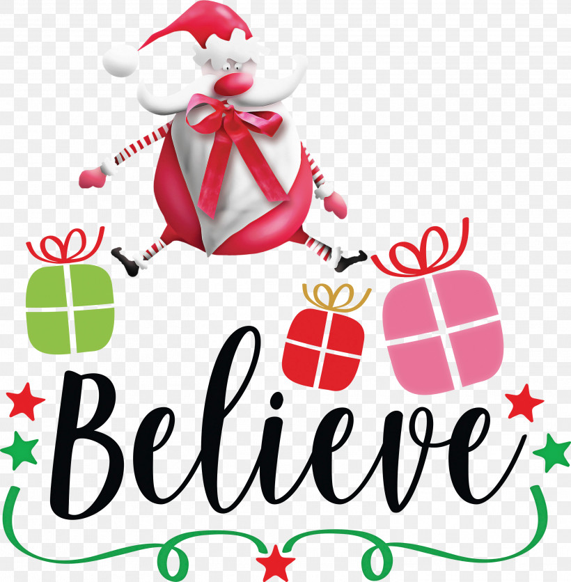 Believe Santa Christmas, PNG, 2941x3000px, Believe, Christmas, Christmas Day, Christmas Ornament, Christmas Tree Download Free