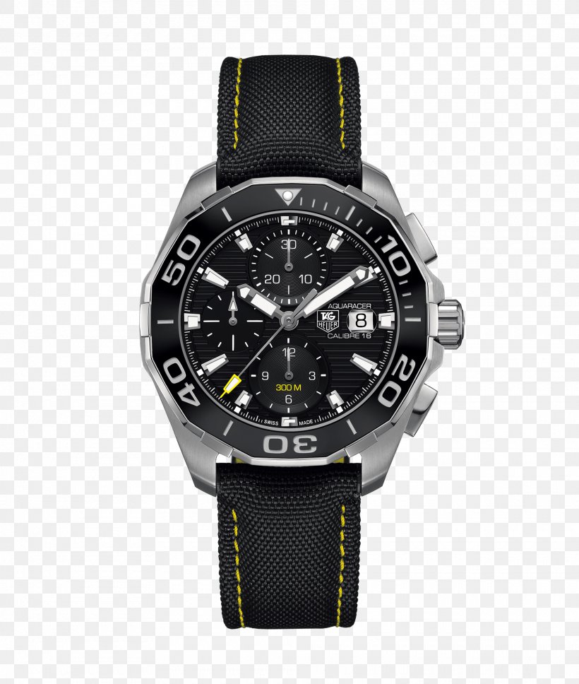 Chronograph TAG Men's Heuer Aquaracer 300M Calibre 16 Watch TAG Heuer Jewellery, PNG, 1920x2268px, Chronograph, Brand, Diving Watch, Jewellery, Strap Download Free