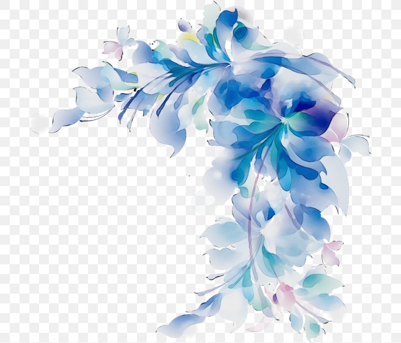 Blue Flower Plant Cut Flowers Petal, PNG, 700x701px, Watercolor, Blue, Cut Flowers, Delphinium, Flower Download Free