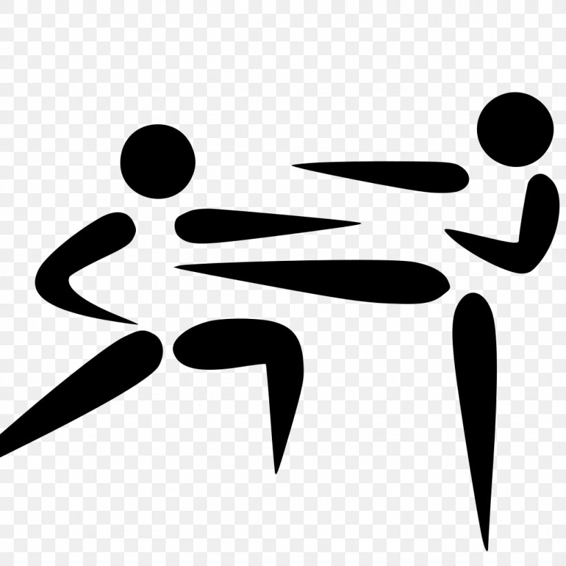 2020 Summer Olympics Olympic Games Karate Kumite Clip Art, PNG, 1024x1024px, 2020 Summer Olympics, Black And White, Combat Sport, Karate, Kumite Download Free