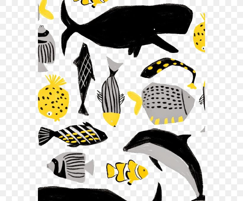 Abstract Art Fish Illustrator Color Illustration, PNG, 564x676px, Abstract Art, Art, Black And White, Color, Drawing Download Free