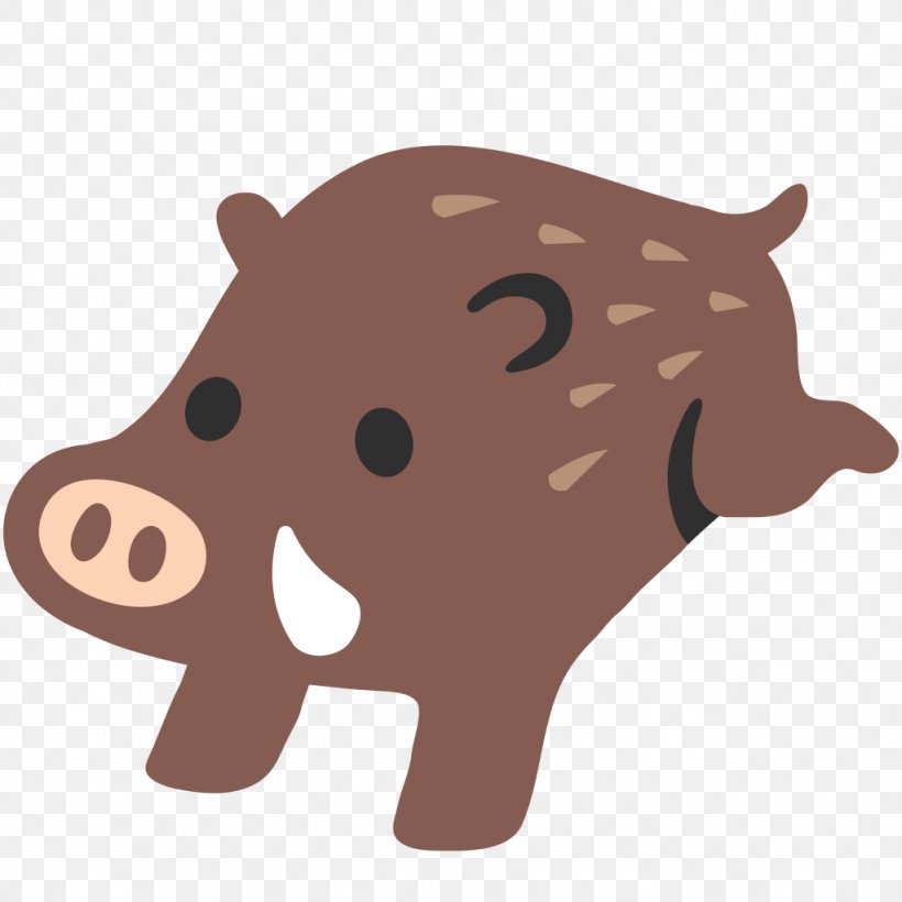 Emoji Wild Boar Text Messaging Social Media SMS, PNG, 1024x1024px, Emoji, Android, Apple Color Emoji, Bear, Carnivoran Download Free