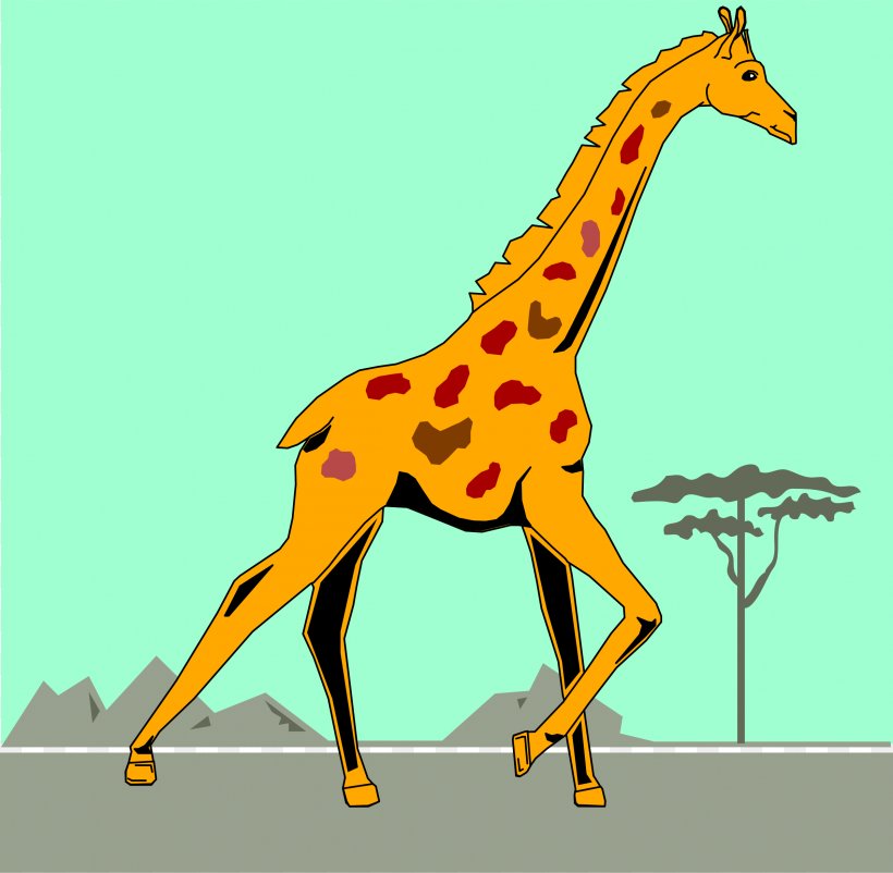 Northern Giraffe Cartoon Clip Art, PNG, 2399x2349px, Northern Giraffe, Animal, Animal Figure, Cartoon, Fauna Download Free