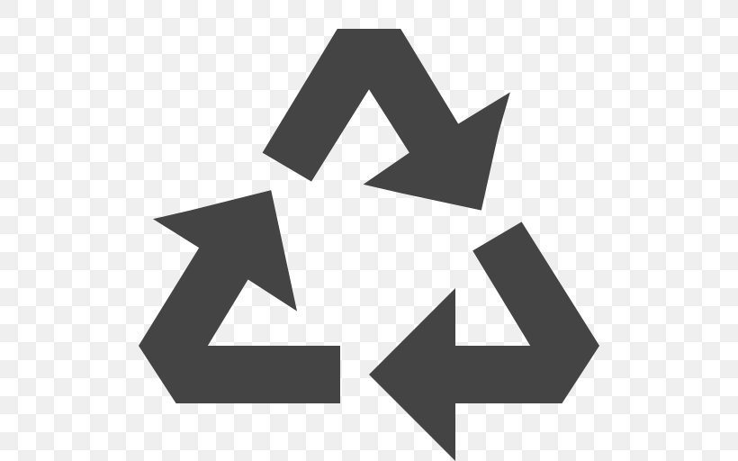 Recycling Symbol Waste Management, PNG, 512x512px, Recycling Symbol, Black, Black And White, Brand, Logo Download Free