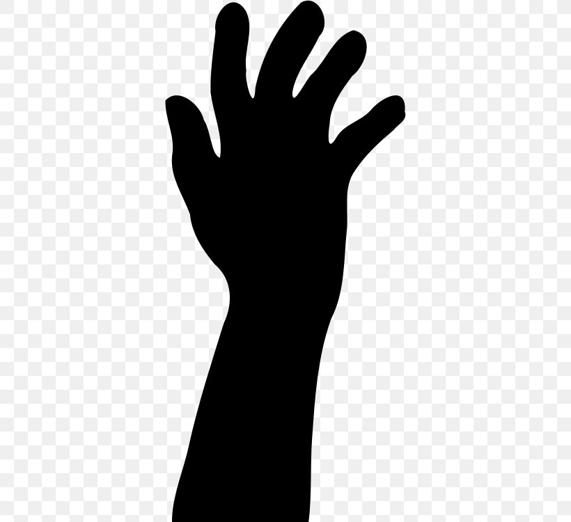 Silhouette Hand Clip Art, PNG, 346x750px, Silhouette, Arm, Black And White, Finger, Glove Download Free