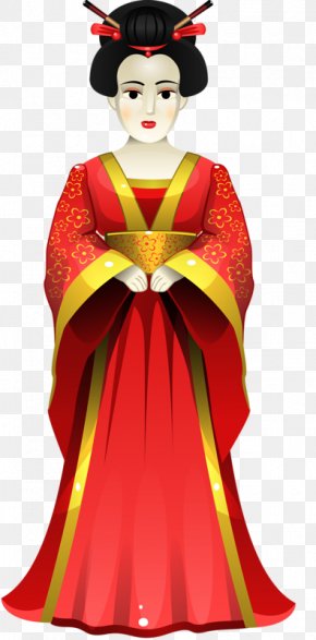 Married Bride - Japan Kimono Geisha Cherry Blossom Hanfu PNG