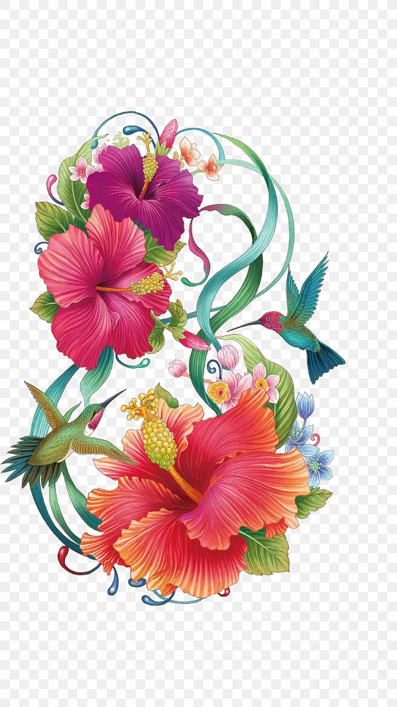 Common Hibiscus Flower Color Painting, PNG, 1080x1920px, Common Hibiscus, Arranging Cut Flowers, Artificial Flower, Cut Flowers, Floral Design Download Free