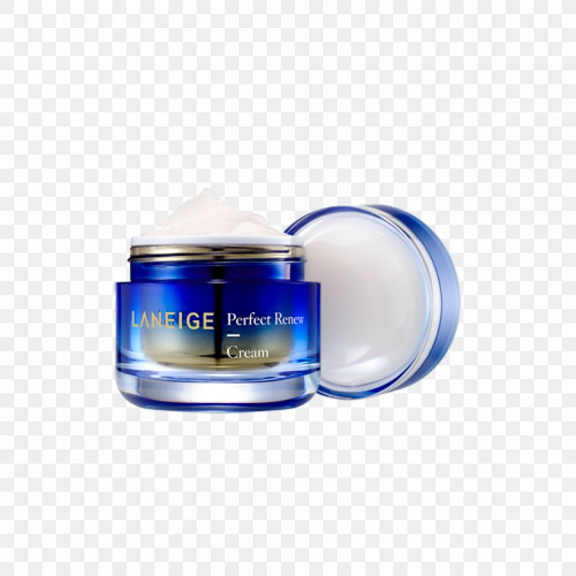 LANEIGE Perfect Renew Cream Moisturizer Skin Care, PNG, 1000x1000px, Laneige, Antiaging Cream, Cosmetics, Cream, Exfoliation Download Free